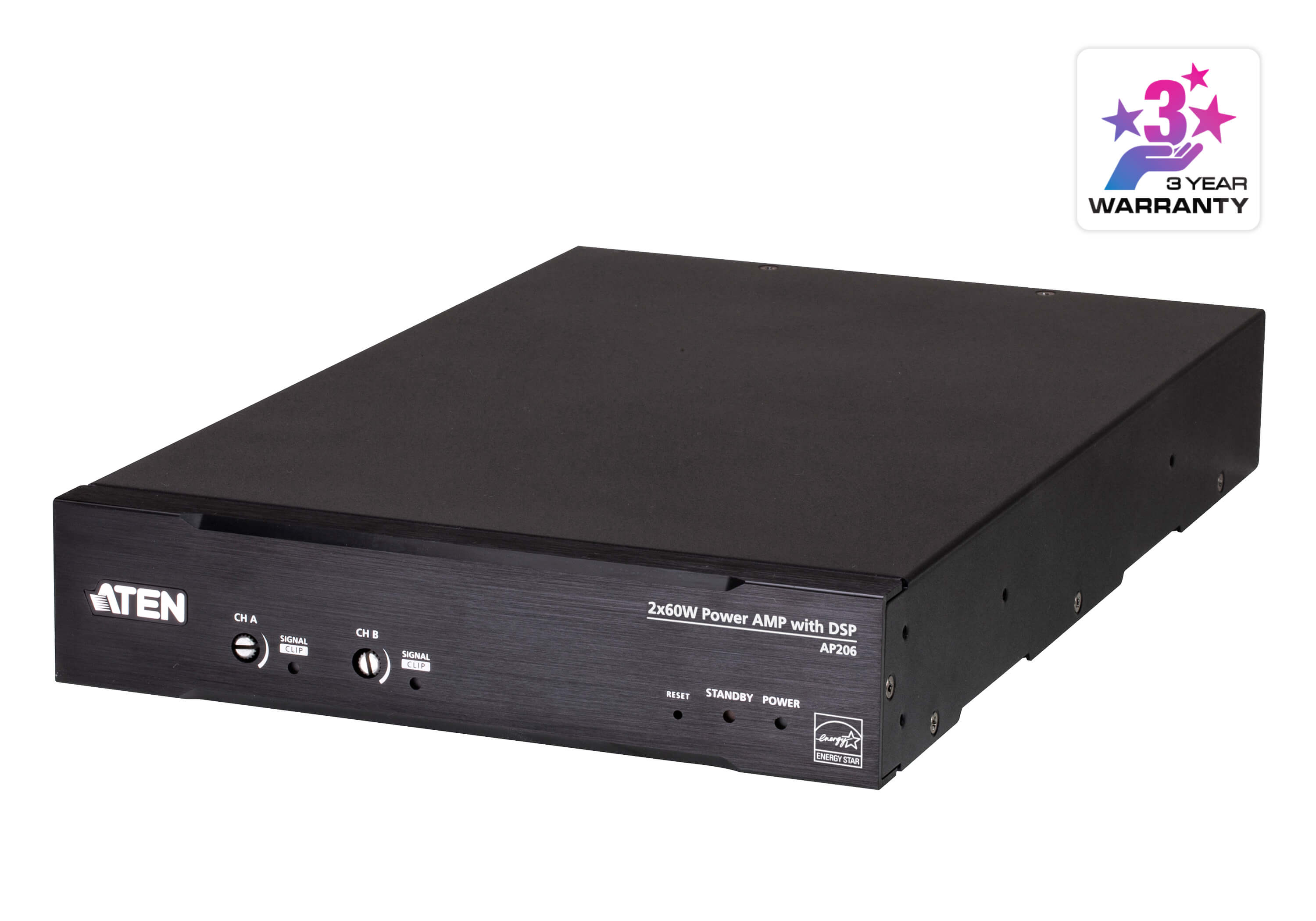ap206.professional-audiovideo.audio.45 ATEN | AP206 - 2 x 60W Power Amplifier + DSP w/ Control System Support - Image 1